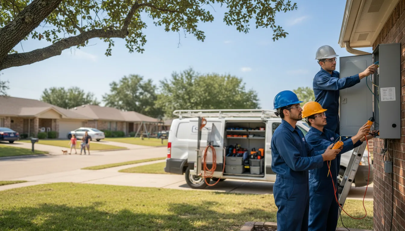 Certified electrician providing emergency electrical services in Fairfield, TX